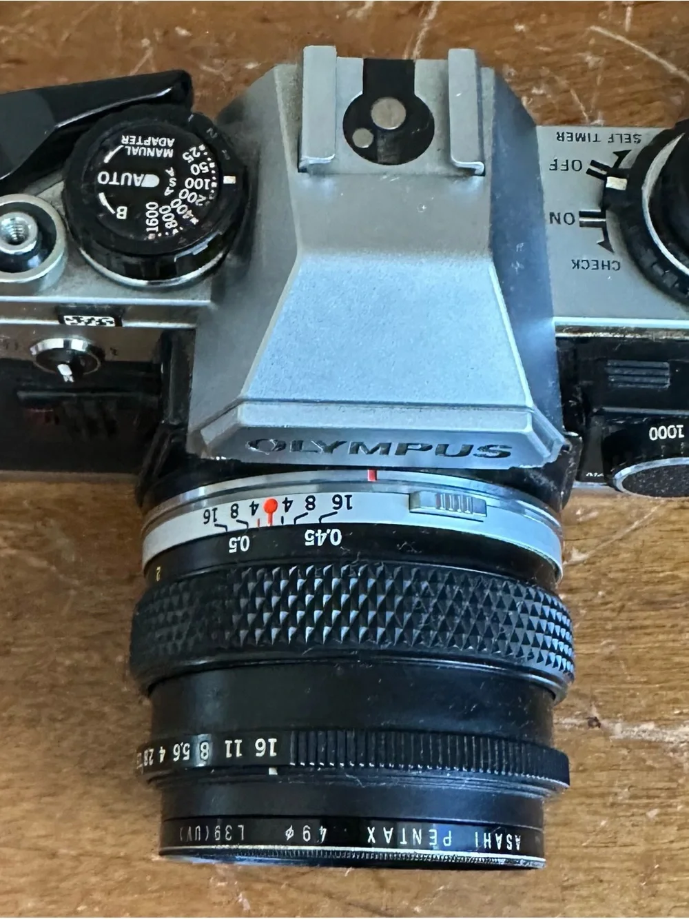 Olympus OM-10 35mm SLR Film Manual Focus Camera w/ 50mm Lens Filter Kit